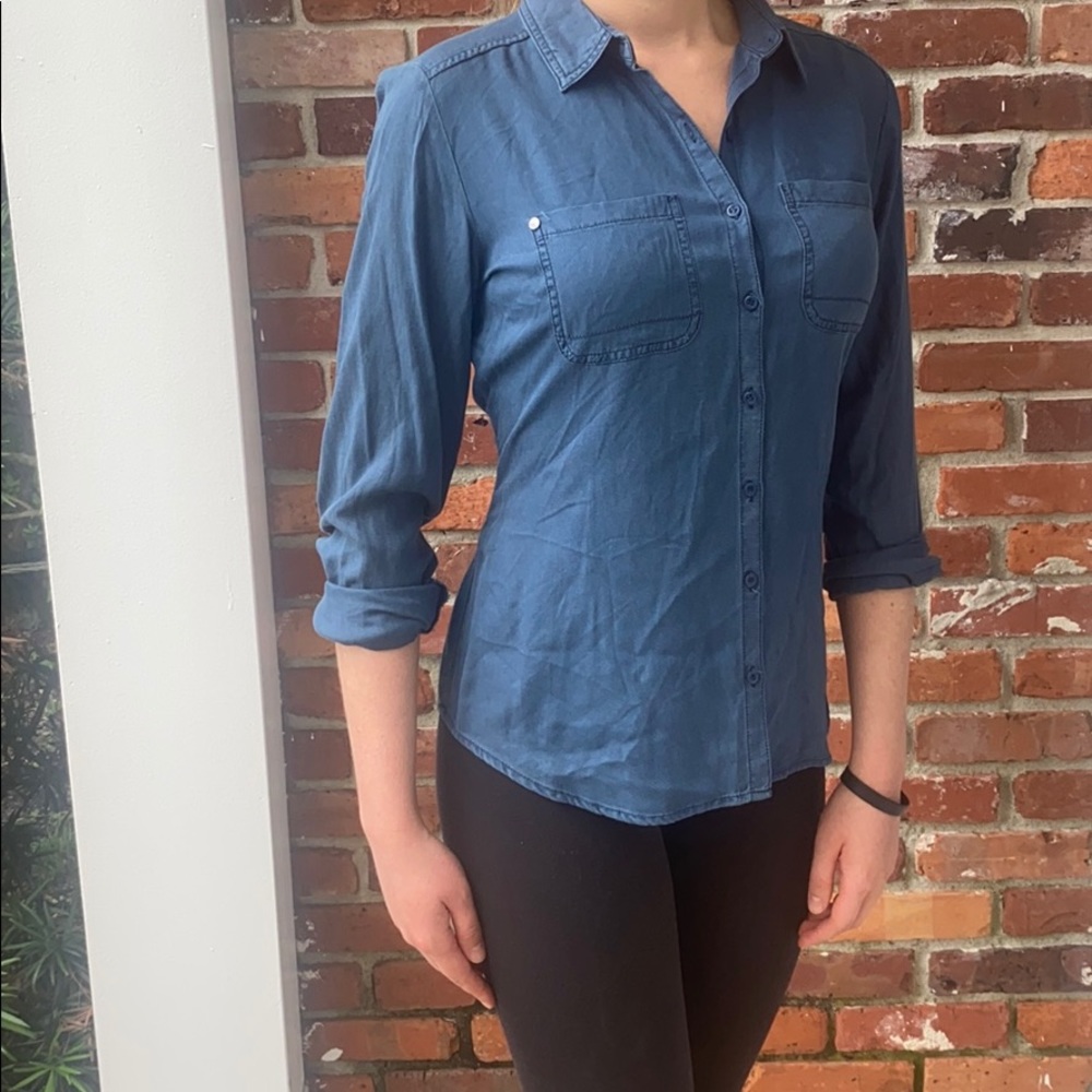 Navy button down - Picture 2 of 3